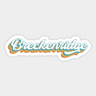 Breckenridge Colorado Retro Lettering Sticker